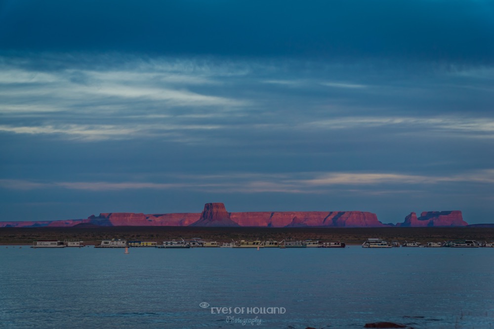 Sunset bij Lake Powell