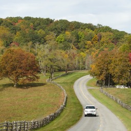 Landschap langs de blue ridge parkway