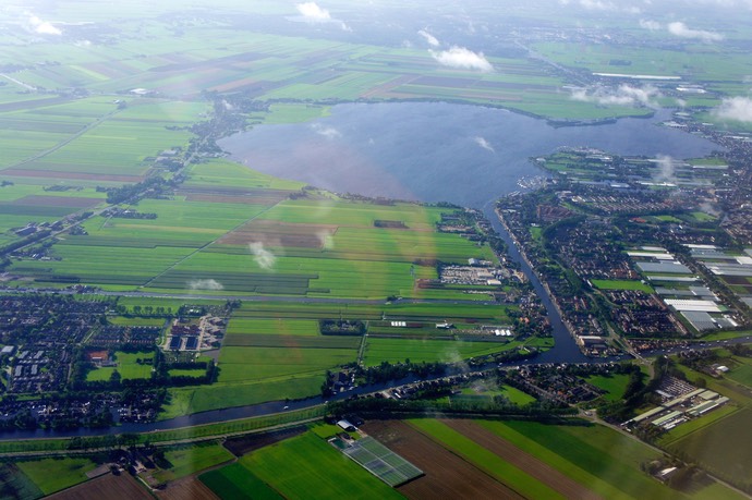 Nederland vanuit de lucht gezien