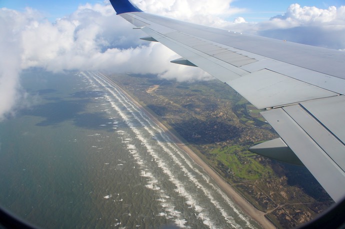 De nederlandse kust vanuit de lucht