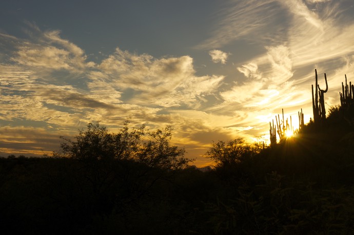 Zonsondergang in Catalina State park