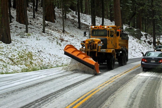 Sneeuwschuiver in Yosemite