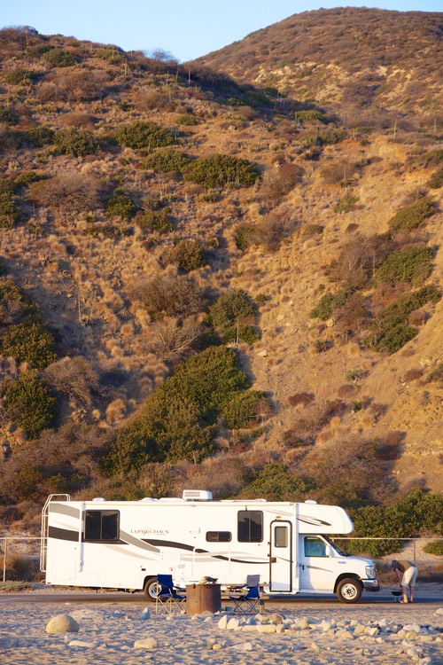 Kamperen aan het strand in California