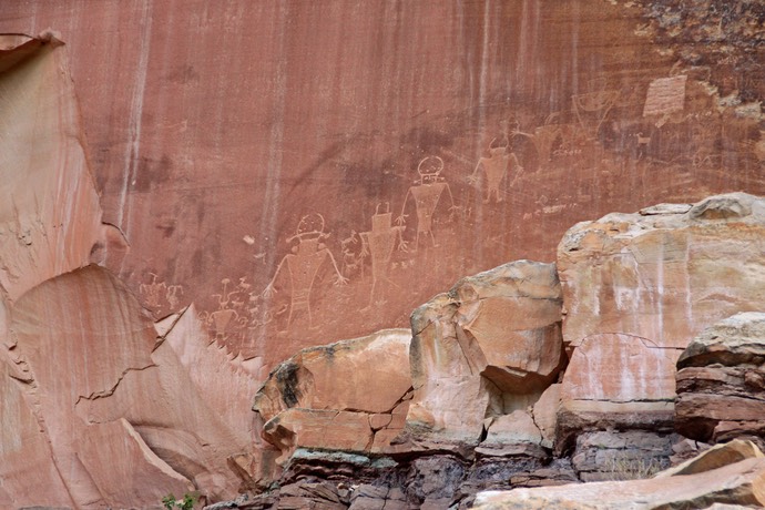 Petroglyphe in Capitol Reef national park