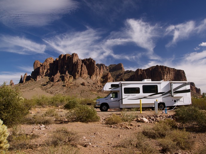 Onze plek op Lost Dutchman state park