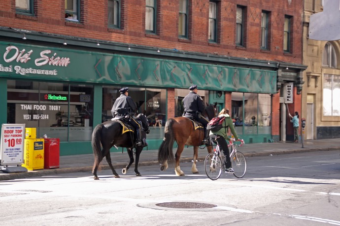 Politie te paard in San Francisco