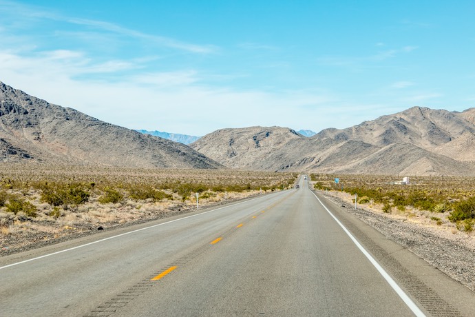 Onderweg naar Death Valley