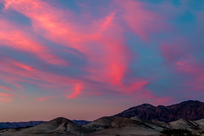 Zonsondergang in Death Valley