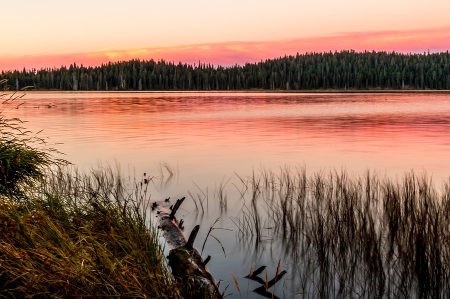 Sunset bij Diamond lake