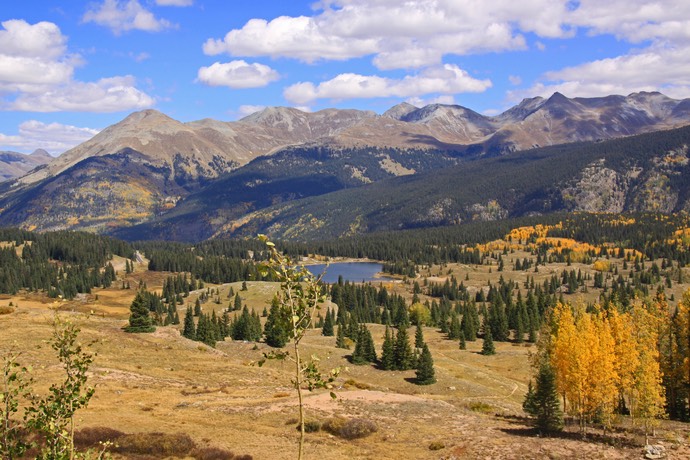 Herfstkleuren langs the Million dollar highway